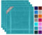 Lashuma 4er Geschirrhandtuch Set 50x50 cm Baumwolle Grün - Nautic, London Frottee Küchenhandtücher
