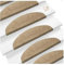 HUOLE Stufenmatten | Halbrund oder Eckig | Treppenmatten | Strapazierfähig & pflegeleicht | Sisal Stufenmatten im 15er Set | 100% Naturfaser | sicherer Halt auf Ihrer Treppe | halbrund(braun (15))