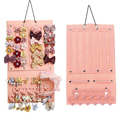 Schleifen Stirnband Organizer Haarspangen Aufbewahrungshalter, Wandhängendes Haarband-Display, Haar-Accessoires Aufhänger Dekor für Mädchen Zimmer, Tür, Schrank