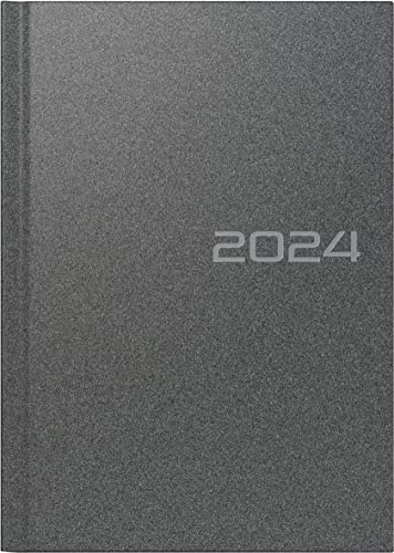 rido/idé Tageskalender Modell Mentor 2024 1 Seite = 1 Tag Blattgröße 14,8 x 20,8 cm grau