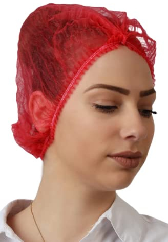 Prontes Einweg-Haarteile, hergestellt in Großbritannien, Einheitsgröße, 53 cm, Rot, 100 Stück