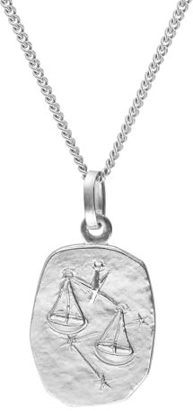 trendor Waage Sternzeichen Halskette Silber 925 zeitloser Tierkreiszeichen Anhänger für Damen oder Herren, Halsschmuck aus Sterlingsilber 15310-10-40 40 cm