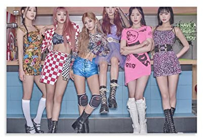(G)I-DLE Kpop Girl Group Poster Dekorative Malerei Leinwand Wandkunst Wohnzimmer Poster Schlafzimmer Malerei, Leinwand Kunst Poster Und Wandkunst Bilddruck Moderne Familienzimmer Dekor 12x18inch(30x45
