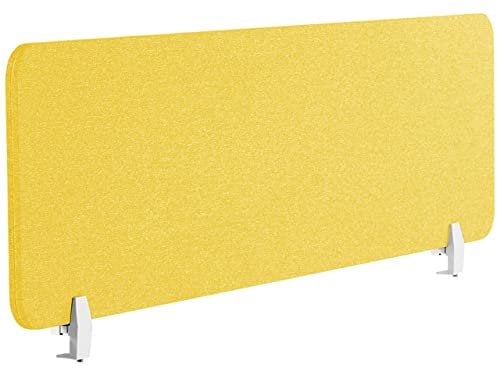 Schreibtisch Trennwand Akustik Polster gelb 130 x 40 cm Schallschutz Wally