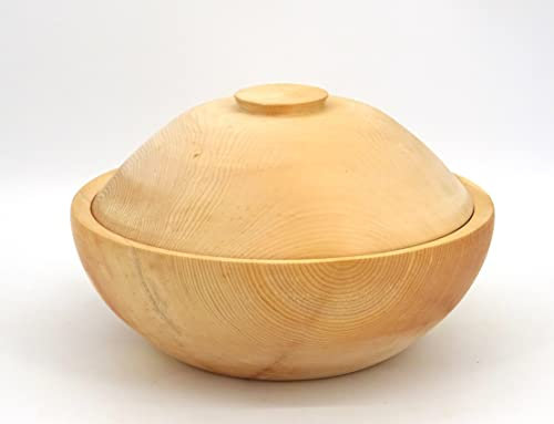 Brottopf, Gedrechselte Schale, Obstschale, Dekoschale, Holzschüssel ∅27 cm Handarbeit aus Deutschland, massives Zirbenholz, Holzschale, unikat, nachhaltig, umweltfreundlich, Zirbenholz