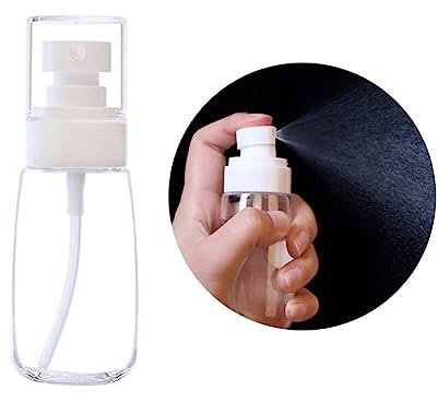 FRCOLOR 60ml U Shape Spray Bottles, Portable Refillable Fine Sprayer for Makeup, Travel, Toiletries, Transparent Empty Liquid Dispenser