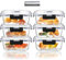 ERUIV Recipient en Verre,Boîtes Alimentaires Lot de 6 1200ML, boite hermetique alimentaire, Anti-Odeur, sans BPA, pour Four, Micro-Ondes, Lave-Vaisselle, Congélateurt