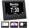 Ykall Digital Calendar Alarm Clock, 7 HD Large Screen Display, New Multiple Clock Modes Auto-Dimming Clock, Non-Abbreviated Day Date for Alzheimer's and Dementia Memory Loss Impaired Vision