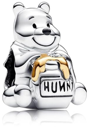 HAEPIAR S925 Sterling Charm per Bracciale Collana Charm Dangle 100th orso per Donne Ragazze Regali di Compleanno