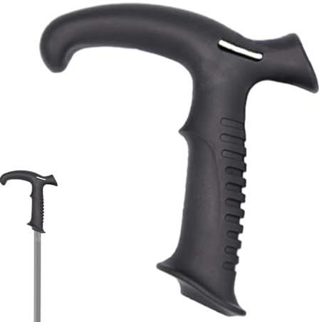 Dirfuny Cane Handle Replacement,Rekking Rod Adapter Nonslip Monopod Handle Grip | Walking Cane Accessories, 18mm Diameter, Ergonomic Design for Trekking Poles, Walking Sticks