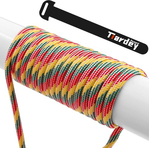Tiardey PPF-081 Paracord 4mm 100ft (31m) 7 fili, resistente allo strappo, cavo in nylon, paracord Mil Spec tipo III, può contenere fino a 250 kg per campeggio di sopravvivenza all'aperto