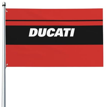 Compatible With Ducati Flagge, 90 x 150 cm, Außenflaggen, Gartenflaggen, Hausflaggen, Banner-Dekoration für Hof, Veranda, Rasen, Heimdekoration