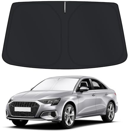 D-Lumina Parasol para Parabrisas para Accesorios Au.di A3 2014, Parasol para Parabrisas Delantero, Protector de Parabrisas de Coche contra los Rayos UV, Plegable y Portátil