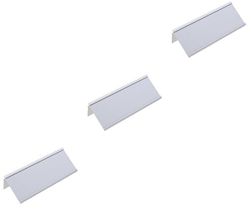 TOGEVAL 3 Stücke Modische Aluminium Legierung Visitenkarte Typenschild Schreibtisch Veranstalter Karte Id