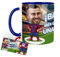 Anak Anak Tazas desayuno Futbol - Taza personalizada con caricatura y nombre - Tazas originales para regalar fanáticos futbol - Taza de futbol Español - Tazas de cafe 350 ML - Regalos (Barcelona)