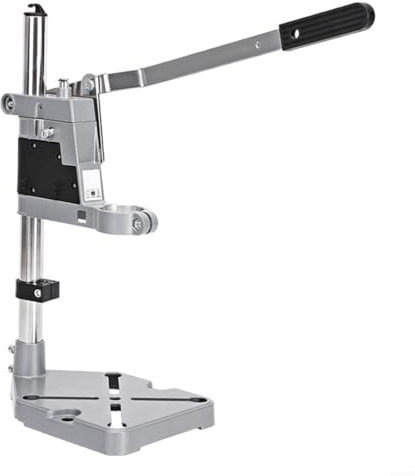 WIIYENA Bohrmaschinenständer, Aluminiumlegierung, Tischbohrmaschinen-Ständer für elektrische Bohrmaschinen, verstellbare 400 mm Säule, robuste Bohrer-Bodenpresshalterung