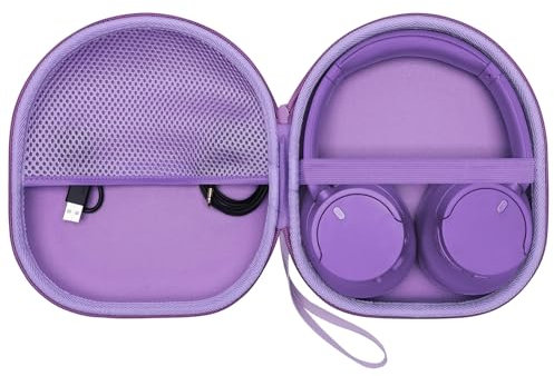 DR·AMIU Hartschalenhülle kompatibel mit Sony WH-CH720N, WH-CH520, ULT WEAR Noise Canceling Kopfhörer, lila Reise-Aufbewahrungstasche
