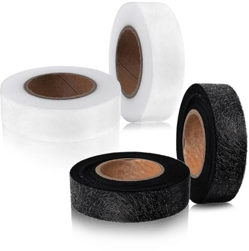 Psyqtsuary 4 Rollen Bügelband für Vorhänge, 25m X 2cm Saumband zum Aufbügeln Wonder Web Saumband Ohne Nähen Waschbares Saumband zum Aufbügeln Nahtband zum Spleißen für Hosen Vorhänge Kleidung Jeans