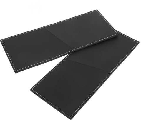 Zerodeko Fake Leather Cutlery Sleeve Silverware Pouch Bags Set of 2 Black Cutlery Holder Bags for Tableware Organization Party and Dining Use