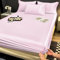 Gezu Satin Spannbettlaken 200x200cm Rosa Glänzend Uni Seide Seide Glänzend Bettlaken Hochwertiges Deluxe Unifarben Spannbetttuch 200x200cm Microfaser Bettlaken für bis 10-30cm Matraze