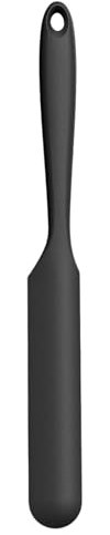 Vroxdrez Spatola in Silicone per Barattoli, Raschietto Flessibile Resistente al Calore 315°C, Manico Lungo e Sottile per Salse, Pasta Madre e Contenitori Piccoli (Nero)