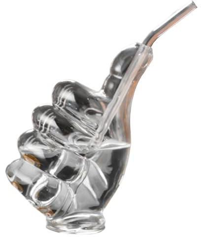 Nuelreva Lunettes de whisky avec verres de cocktails en forme pouce en forme paille