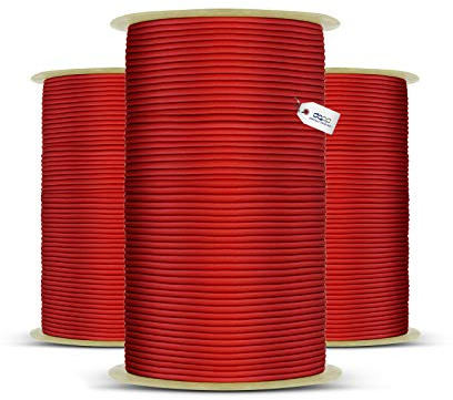DQ-PP Corde en caoutchouc rouge, 8 mm, 100 m, cordon élastique pour bâche, tendeur en caoutchouc