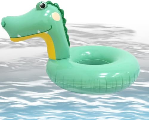 Galleggiante gonfiabile per bambini, salvagente gonfiabile per bambini, in PVC, con dinosauro e coccodrillo, per spiaggia e lago