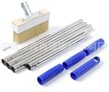 7Inch Decking Paint Brush Kit: Decking Stain Applicator with 63 Long Handle Deck Oil Brush Set Include 1/3 Block Staining Brushes for Woodstains Oils Deck Stain & Coating Fence Wall Furniture