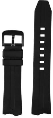 LMPVPDGADZ Gummiarmband passend for Hamilton Adventure H24585331 24551331 H24595331 Elvis 80th Herrenuhrenarmband 20 mm(Black black pin)