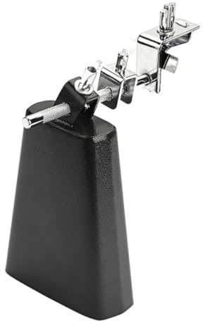 Schlagzeug Kuhglocke Zubehör Wc51b für Anfänger und Schüler | 1 Satz, Metallausführung, Robuste Verarbeitung, für Drumset, Schwarz, Starker Klang