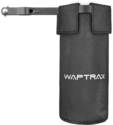 Waptrax Drumstick Tasche, Nylon Drumstick Tasche Abnehmbar, Drumstick Halter mit Klemme Abschließbar Legierung Stahl Heavy Duty Klemme für Drumsticks Schlägel bis zu 5 Paar, Schwarz