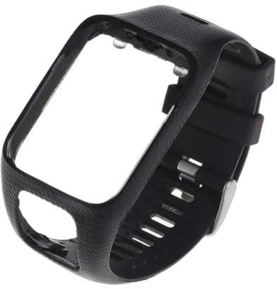 GALPADA Ersatzarmband Smartwatch Silikon Sport Armband Kompatibel für Tomtom Runner Spark Golfer Verstellbar Ergonomisch Bequem Schwarz