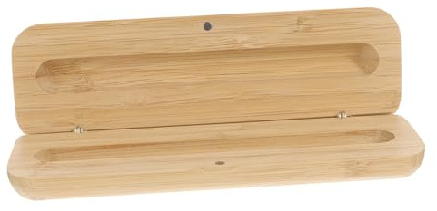 SOLUSTRE Elegante Holzkiste als Stiftebox für Bürobedarf und Reise Praktisch zum Aufbewahren und Einfach zu Transportieren im Natürlichen Schlichten Design