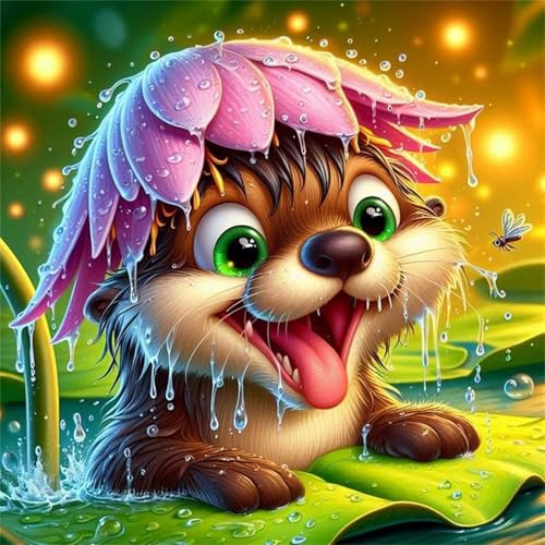 Puzzle 90 Teile für Erwachsene Lotustier Otter 30x30cm, Klassisches Lernspiel Puzzles, Puzzle für Erwachsene 90 Teile, Herausforderung Spielzeug, Wunderschönes Dekoration Puzzles