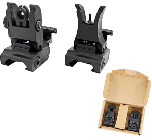 ProWildGear Nylon Front and Rear Sight Set Flip-up Backup Sight Backup Sight for AR15 M4 20mm Picatinny Rails