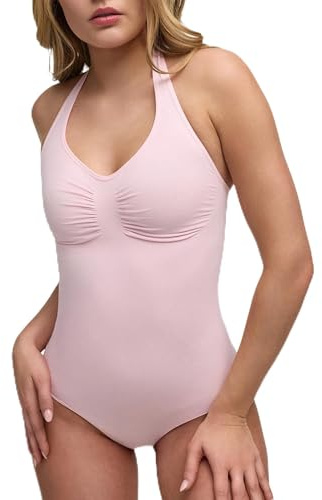 creamy fabrics Neckholder Bodysuit Shapewear Damen – Figurformender Body mit Slip – Starke Bauchkontrolle & Taillenformung – Nahtlos & unsichtbar unter Kleidung – Sculpting Body