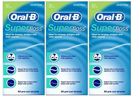 Super Floss 50 vorgeschnittene Strähnen Mint - 3 Stück