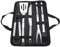 5pcs / set strumenti per barbecue in acciaio inox kit barbecue coltello forcella pala pennello con borsa oxford per Barbecue campeggio Picnic