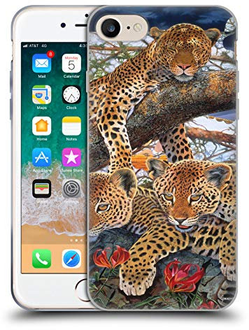 Head Case Designs Offizielle Graeme Stevenson Leopard Tierwelt Soft Gel Handyhülle Hülle kompatibel mit Apple iPhone 7 / 8 / SE 2020 & 2022