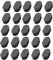 YouU 25 Stk Schule Plastik Ovale Stuhl Bein Fußkappe Schlaucheinsatz Schwarz (19x39mm)
