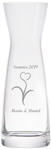 Weinkaraffe, Rotwein-Karaffe, Weißwein-Karaffe mit Gravur 310 ml