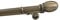 Sento 25/16mm Metall Gardinenstange Vorhangstange 2-läufig Messing Antik Classic 160 cm (2 Stangen 160cm) TULIA