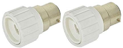 K M Electronics® BC Bayonet Cap to GU10 Light Bulb Socket Adaptor X 2