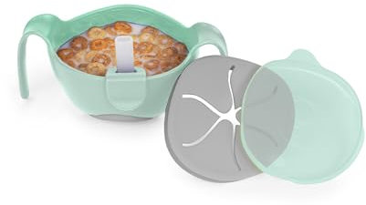 b.box Baby Schüssel + Strohhalm | 3-in-1 Snackschale mit Deckel, To-Go-Snackbecher, Müslischüssel | Für Spülmaschine und Mikrowelle | 250 ml