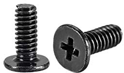 sourcing map M2 x 6mm Portable Notebook Ordinateur Vis Cruciforme Tête Vis Fastener Noir 3.8mm Diamètre Vis Tête pour IBM HP Dell Lenovo Sony Gateway Acer Samsung 50Pcs