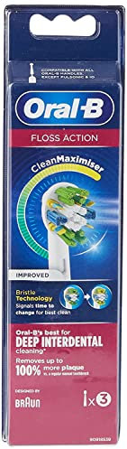 Oral-B FlossAction Aufsteckbürsten mit CleanMaximiser-Technologie, 3 Stück