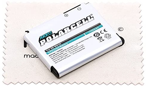 Ersatz Akku passend für Sony Ericsson T707i W380i W508i W910i Z555i Zylo (Ersetzt Originalakku BST-39) Polarcell mit mungoo Displayputztuch