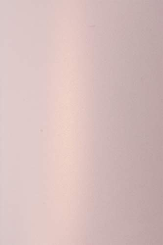 Netuno 100x Feuilles de Carton Or Rose nacré 230g A5 148x210mm Sirio Pearl Rose Gold Papier de Haute qualité pour Mariage Anniversaire Noël Invitations diplômes Cartes de vœux Scrapbooking Bricolage