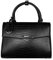 Socha Tablettasche Damen/Businesstasche Frauen/Handtasche mit Tragegurt - Elegant - Extra leichte Synthetik Kroko - Tiny Tip Black - 10 Zoll Schwarz